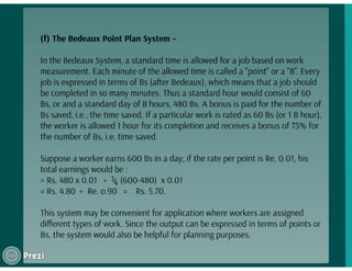 Wage incentive plans