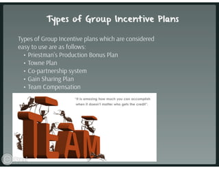 Wage incentive plans