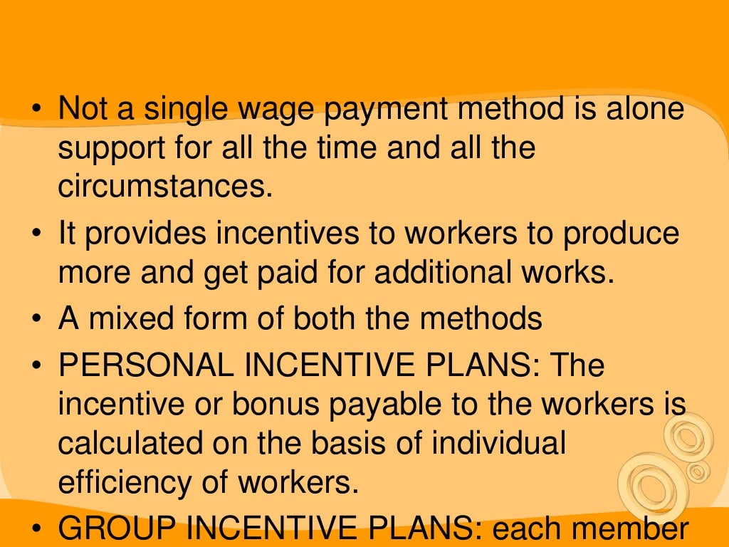 Wage Payments Methods