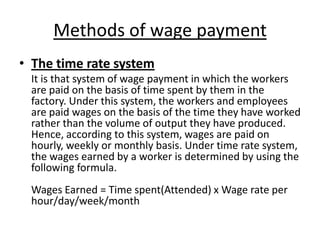 Wages and salary | PPTX