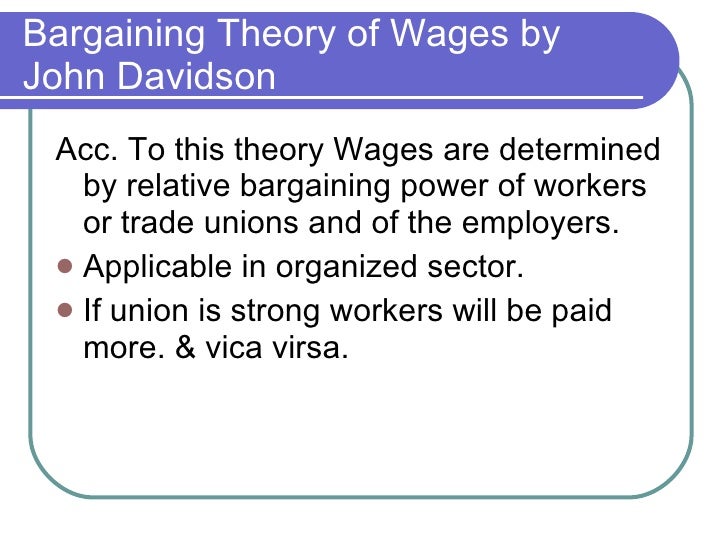 Wage theories