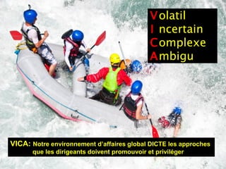 © Tous droits réservés – Charlotte Goudreault, Claude Emond et Quali-Scope, 2019
Interdiction de reproduire sans la permission écrite des auteurs
16
olatil
ncertain
omplexe
mbigu
V
I
C
A
VICA: Notre environnement d’affaires global DICTE les approches
que les dirigeants doivent promouvoir et priviléger
 