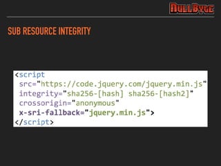 SUB RESOURCE INTEGRITY
 