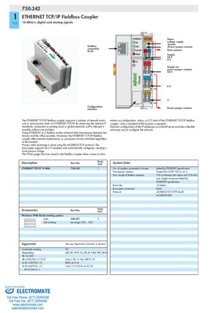 ELECTROMATE
Toll Free Phone (877) SERVO98
Toll Free Fax (877) SERV099
www.electromate.com
sales@electromate.com
Sold & Serviced By:
 