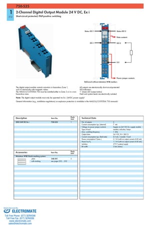 ELECTROMATE
Toll Free Phone (877) SERVO98
Toll Free Fax (877) SERV099
www.electromate.com
sales@electromate.com
Sold & Serviced By:
 