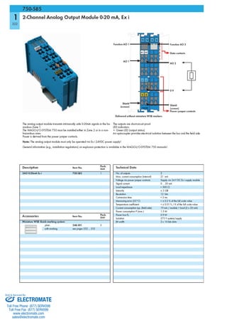 ELECTROMATE
Toll Free Phone (877) SERVO98
Toll Free Fax (877) SERV099
www.electromate.com
sales@electromate.com
Sold & Serviced By:
 