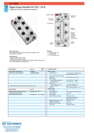 ELECTROMATE
Toll Free Phone (877) SERVO98
Toll Free Fax (877) SERV099
www.electromate.com
sales@electromate.com
Sold & Serviced By:
 