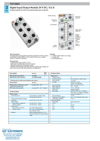 ELECTROMATE
Toll Free Phone (877) SERVO98
Toll Free Fax (877) SERV099
www.electromate.com
sales@electromate.com
Sold & Serviced By:
 