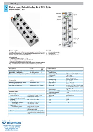 ELECTROMATE
Toll Free Phone (877) SERVO98
Toll Free Fax (877) SERV099
www.electromate.com
sales@electromate.com
Sold & Serviced By:
 