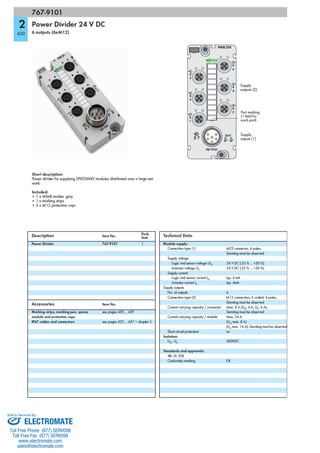 ELECTROMATE
Toll Free Phone (877) SERVO98
Toll Free Fax (877) SERV099
www.electromate.com
sales@electromate.com
Sold & Serviced By:
 