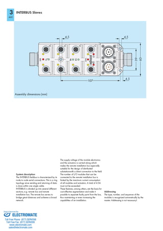 ELECTROMATE
Toll Free Phone (877) SERVO98
Toll Free Fax (877) SERV099
www.electromate.com
sales@electromate.com
Sold & Serviced By:
 