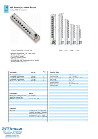 ELECTROMATE
Toll Free Phone (877) SERVO98
Toll Free Fax (877) SERV099
www.electromate.com
sales@electromate.com
Sold & Serviced By:
 