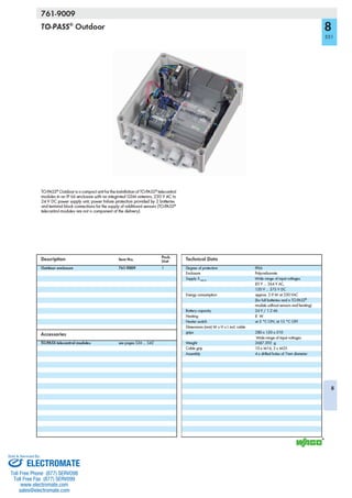 ELECTROMATE
Toll Free Phone (877) SERVO98
Toll Free Fax (877) SERV099
www.electromate.com
sales@electromate.com
Sold & Serviced By:
 