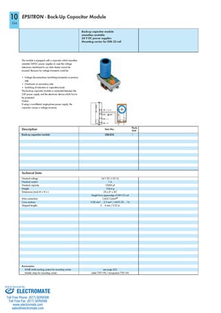 ELECTROMATE
Toll Free Phone (877) SERVO98
Toll Free Fax (877) SERV099
www.electromate.com
sales@electromate.com
Sold & Serviced By:
 