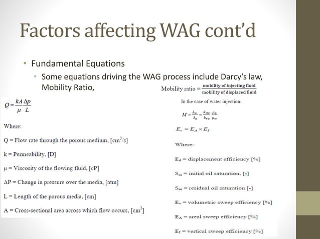 Water alternating gas (WAG) - A Enhanced Oil Recovery technique | PPTX ...