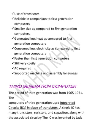 Generation of computer | PDF