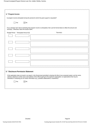 Nih Program Income Example Full NIH Grant Proposal with Comments | PDF