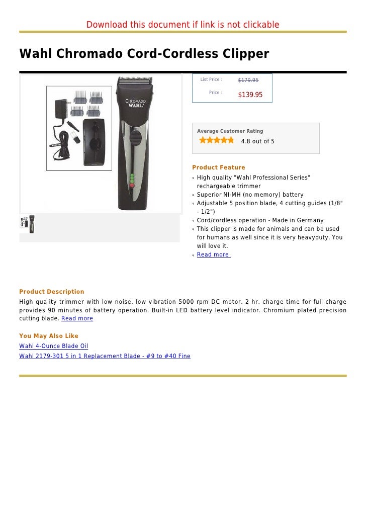 wahl cordless clipper replacement battery