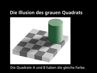 Die Illusion des grauen Quadrats




Die Quadrate A und B haben die gleiche Farbe.
 