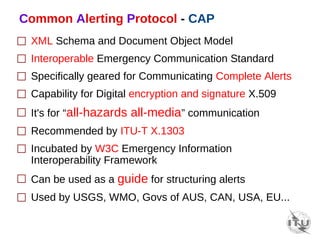 Introduction to Operationalizing the Common Alerting Protocol (ITU-T X ...