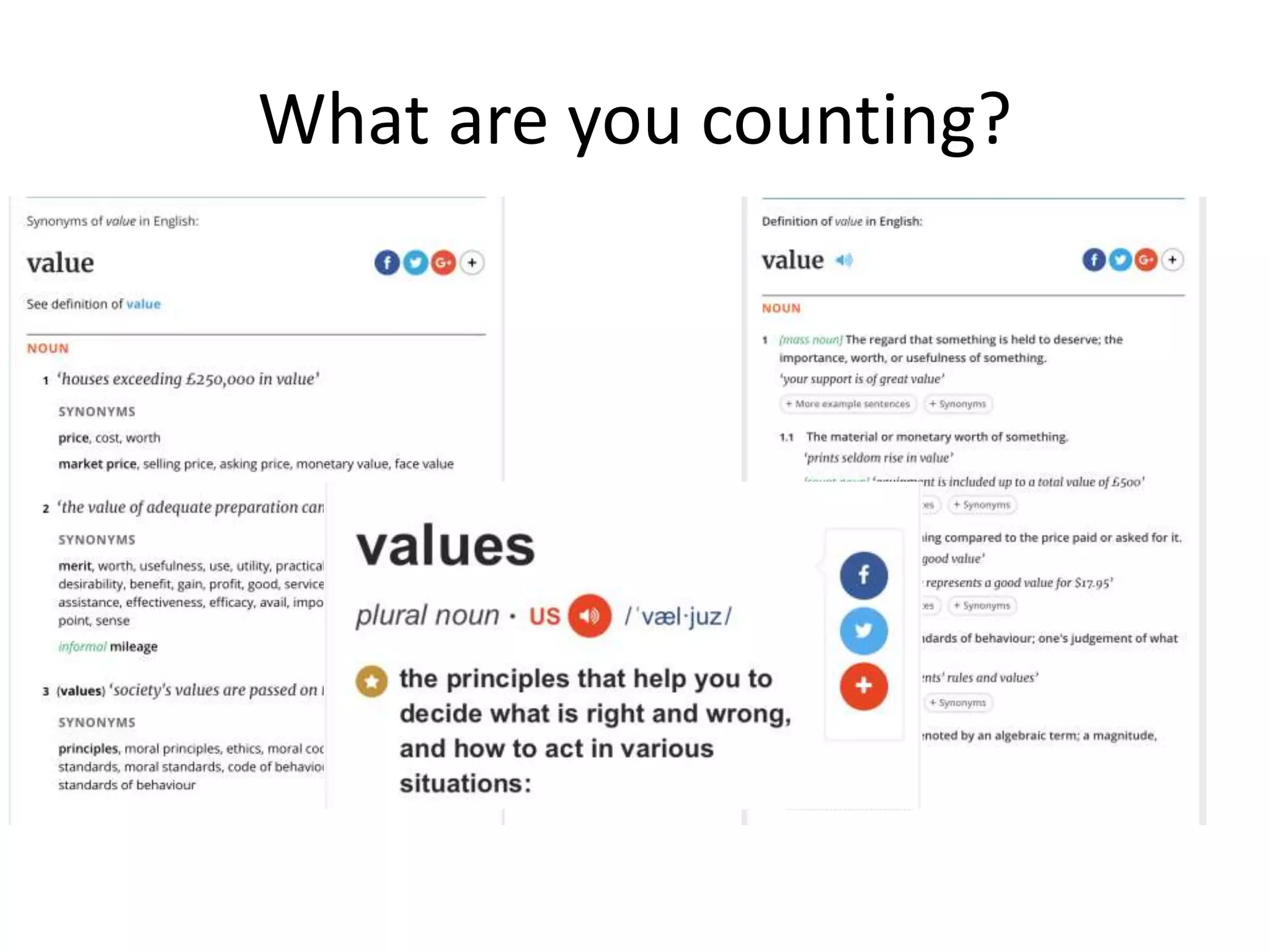 What are you counting?
 