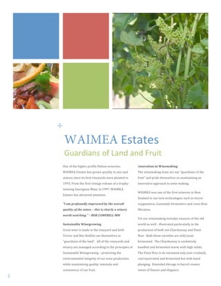 !"
           WAIMEA%1/)()'/%
           &2(".+(,/%#3%4(,.%(,.%!"2+)%
          #$%!&'!()%!)*+)%,!-,&'*.%!/%.0&$!1*$%,*%02!           5))02'&(0)"()"-(),3'4().!
          345674!70(8(%0!)80!+,&1$!9:*;<.=!*$!0*>%!8$?!         N)%!1*$%F8<*$+!(%8F!8,%!&:,!O+:8,?*8$0!&'!()%!
          0(8(:,%!0*$;%!*(0!'*,0(!@*$%=8,?0!1%,%!-.8$(%?!*$!    ',:*(P!8$?!-,*?%!()%F0%.@%0!&$!F8*$(8*$*$+!8$!
          ABBCD!E,&F!()%!'*,0(!@*$(8+%!,%.%80%!&'!8!(,&-)=G     *$$&@8(*@%!8--,&8;)!(&!1*$%!F8<*$+D!
          1*$$*$+!H8:@*+$&$!I.8$;!*$!ABBJ2!345674!
                                                                345674!180!&$%!&'!()%!'*,0(!1*$%,*%0!*$!/%1!
          70(8(%0!)80!8((,8;(%?!8((%$(*&$K!
                                                                R%8.8$?!(&!:0%!$%1!(%;)$&.&+*%0!0:;)!80!F*;,&G
          !"#$%#&'()(*+,-.#/%&'0110,#2.#340#(50'$--#            &S=+%$8(*&$2!L8$*F%?%!'%,F%$(%,0!8$?!;,&00G'.&1!
          6*$-/3.#()#340#7/+01#8#34/1#/1#9-0$'-.#$#7/+0'.#      '*.(,8(*&$D!!!!
          7('34#7$394/+:;<#8#=>=#?@AB=CDD#AE#
                                                                T%(!&:,!1*$%F8<*$+!*$;.:?%0!$:8$;%0!&'!()%!&.?!
          #$%&'()'*+,"-(),./01().!                              1&,.?!80!1%..!G!*..:0(,8(%?!-8,(*;:.8,.=!*$!()%!
          L,%8(!1*$%!*0!F8?%!*$!()%!@*$%=8,?!8$?!M&()!          -,&?:;(*&$!&'!M&()!&:,!U)8,?&$$8=!8$?!V*$&(!
          N,%@&,!8$?!I%$!I&.*()&!0%%!()%F0%.@%0!80!             /&*,D!!I&()!()%0%!@8,*%(*%0!8,%!1*.?!=%80(!
          O+:8,?*8$0!&'!()%!.8$?PD!!4..!&'!()%!@*$%=8,?0!8$?!   '%,F%$(%?D!!N)%!U)8,?&$$8=!*0!&S*?8(*@%.=!
          1*$%,=!8,%!F8$8+%?!8;;&,?*$+!(&!()%!-,*$;*-.%0!&'!    )8$?.%?!8$?!'%,F%$(%?!18,F!1*()!)*+)!0&.*?0D!
          H:0(8*$8M.%!3*$%+,&1*$+!Q!-,&(%;(*$+!()%!             N)%!V*$&(!/&*,!*0!?%G0(%FF%?!&$.=!W$&(!;,:0)%?X2!
          %$@*,&$F%$(8.!*$(%+,*(=!&'!&:,!1*$%!-,&?:;(*&$!       ;&&.!F8;%,8(%?!8$?!'%,F%$(%?!)&(!1*()!)8$?!
          1)*.%!F8*$(8*$*$+!9:8.*(=2!*$(%$0*(=!8$?!             -.:$+*$+D!!7S(%$?%?!Y.%@8+%!*$!M8,,%.!;,%8(%0!

     !    ;&$0*0(%$;=!&'!&:,!',:*(D!                            1*$%0!&'!'*$%00%!8$?!%.%+8$;%D!
"!
 