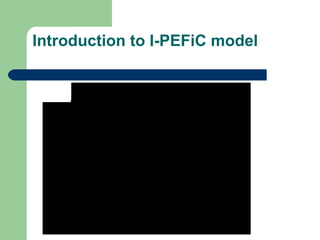Introduction to I-PEFiC model 