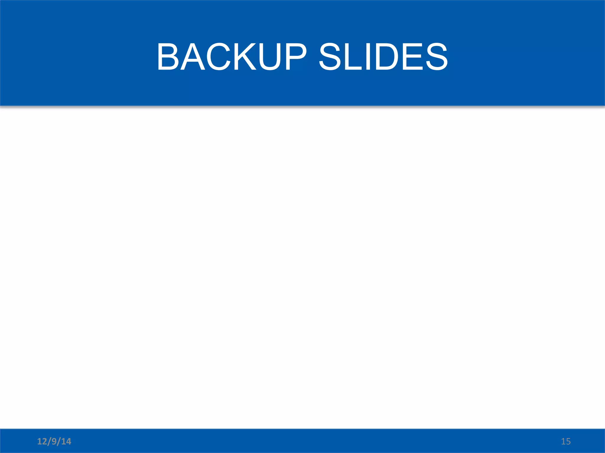 BACKUP SLIDES
12/9/14 15
 