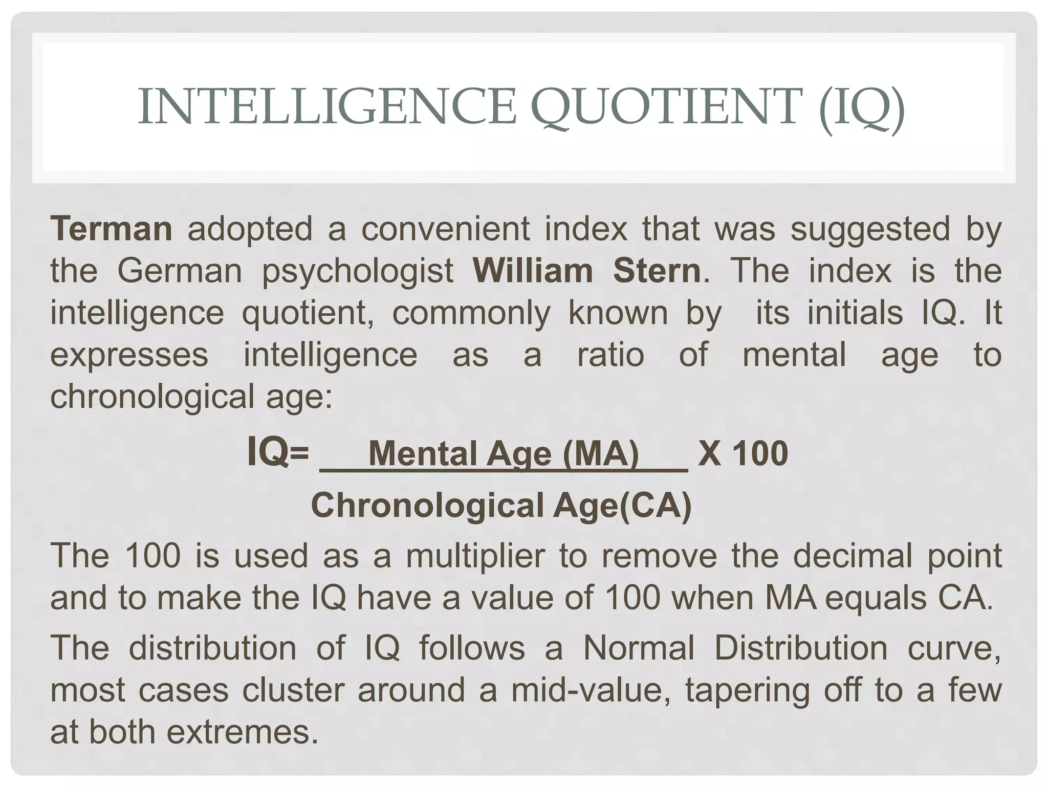 Intelligence Testing | PPT