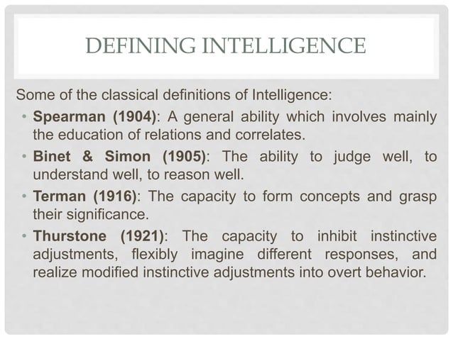 Intelligence Testing | PPT