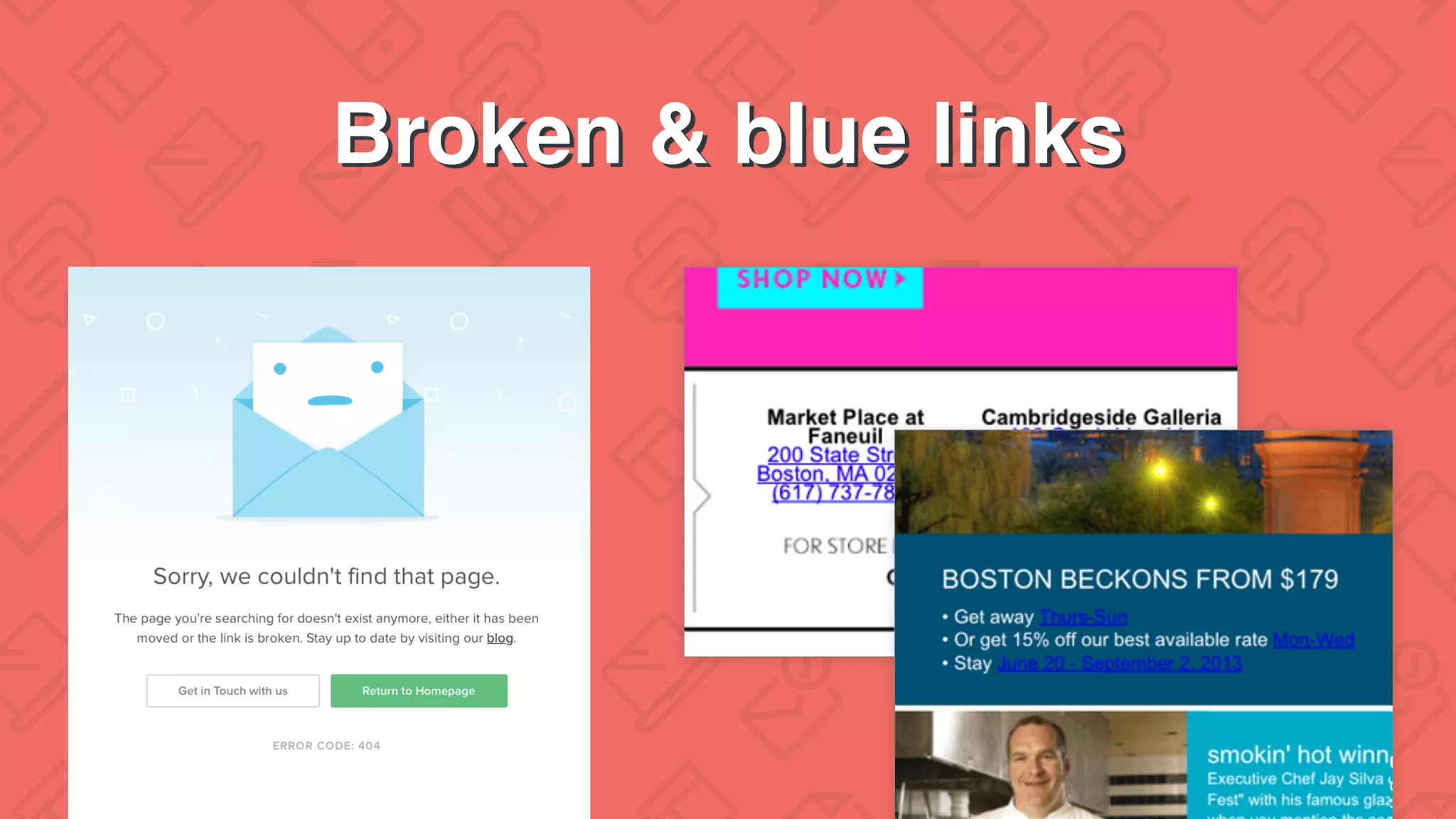 Broken & blue links
 