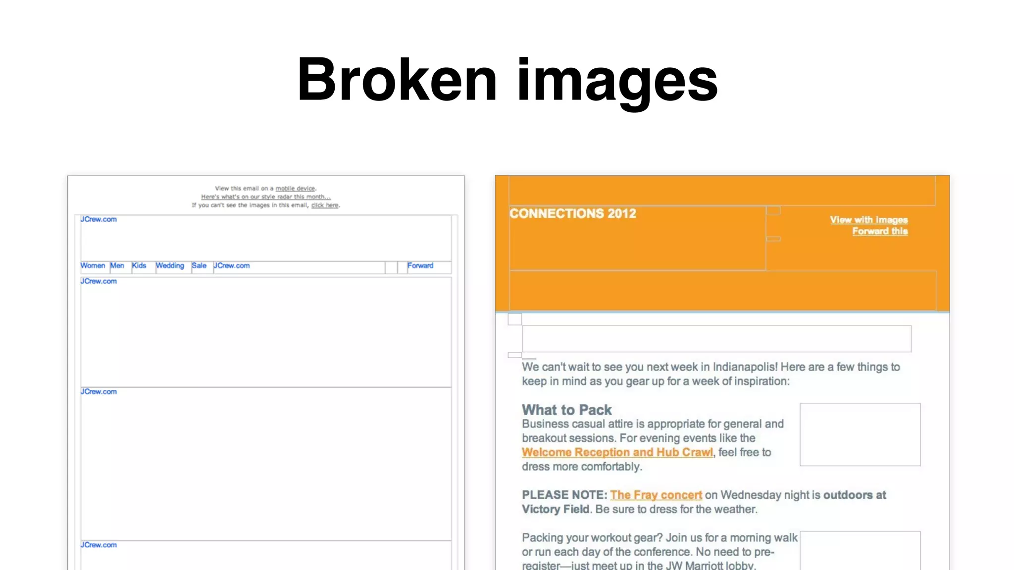 Broken images
 