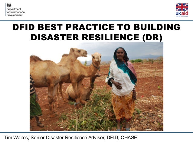DFID best practice for building disaster resilience