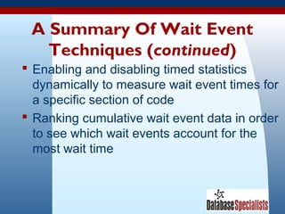 Wait events | PPT