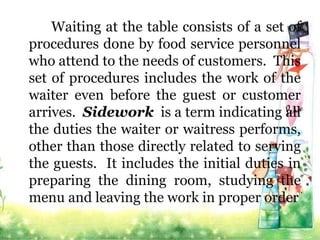 Waiting at the table | PPTX