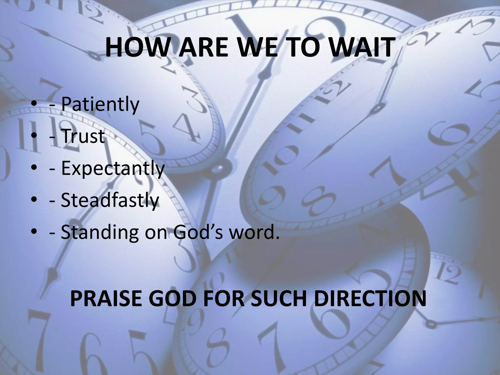 Waiting on God’s Timing | PPTX