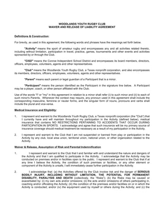 Waiver document 1 | PDF