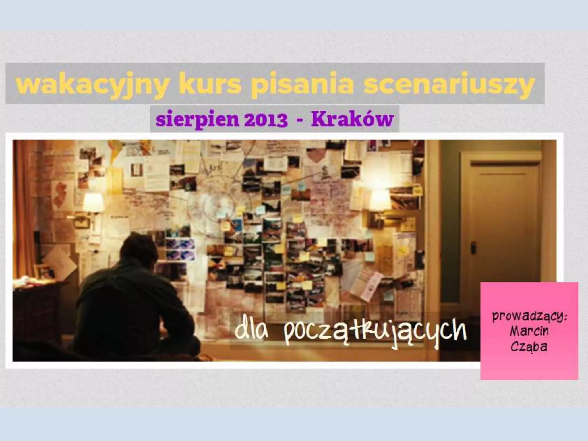 Wakacyjny kurs pisania scenariuszy | PPT