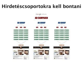 Hirdetéscsoportokra kell bontani
 