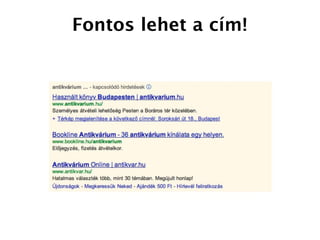 Fontos lehet a cím!
 