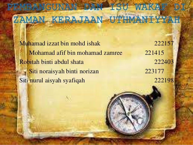 Wakaf Di Zaman Turki
