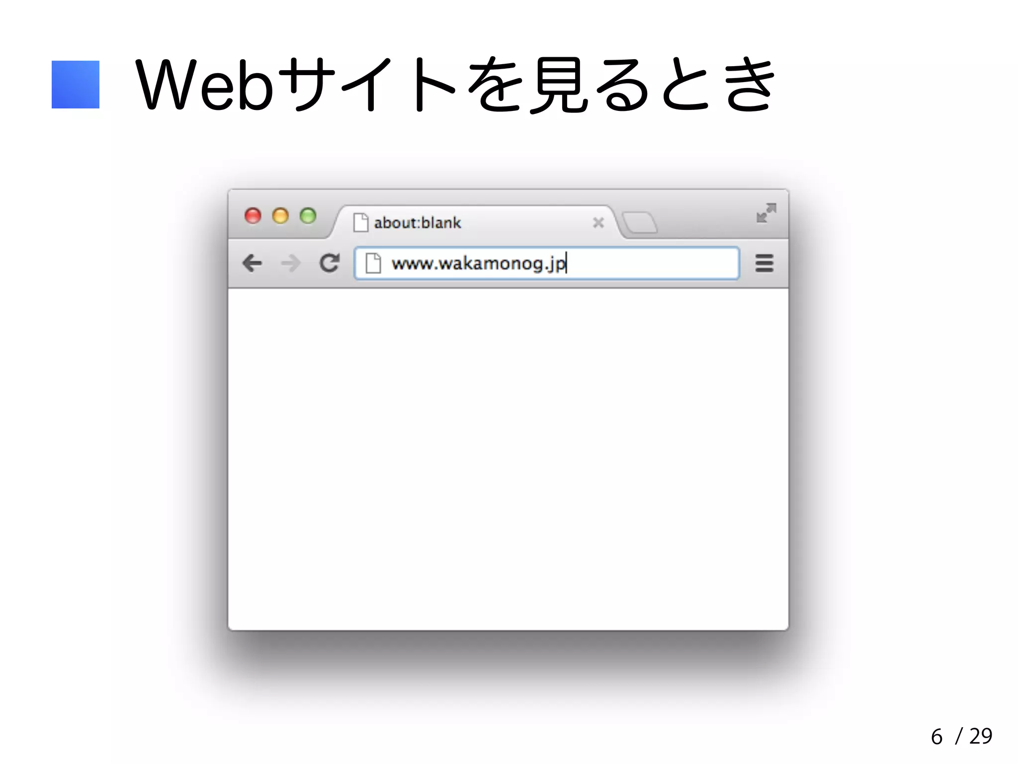/ 29 
Webサイトを見るとき 
6 
 