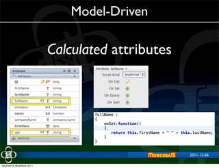 Model-Driven

                           Calculated attributes




                                                   2011-12-06
                                                       2011-11-29


vendredi 9 décembre 2011
 