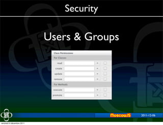 Security

                           Users & Groups




                                            2011-12-06
                                                2011-11-29


vendredi 9 décembre 2011
 