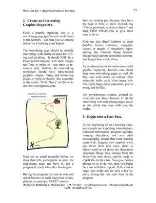 Wake 'Em Up! 7 Tips for Interactive E-Learning | PDF