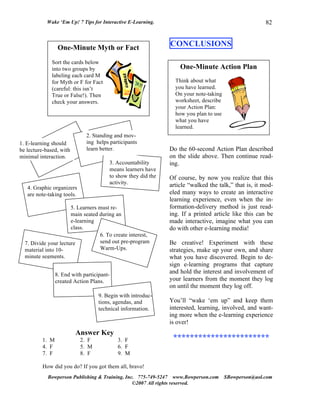 Wake 'Em Up! 7 Tips for Interactive E-Learning | PDF