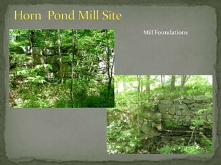 Newichawannock Canal 	mill stones capping canal walls