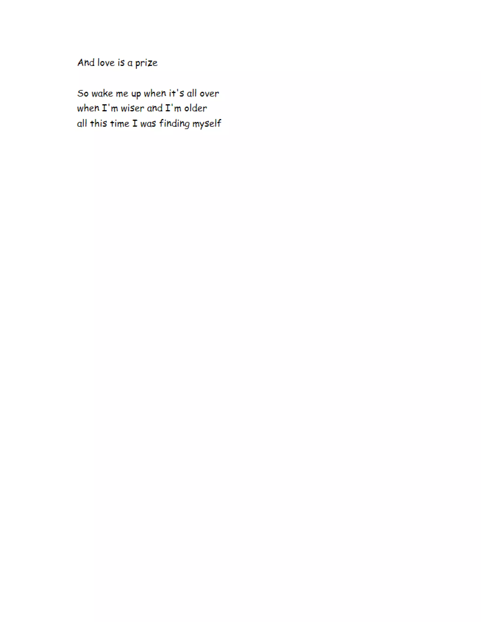 wake me up wake me up lyrics
