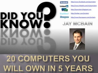 JAY MCBAIN 20 Computers you will own in 5 years 