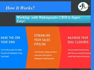 How It Works?
Working with Wakeupsales CRM is Super
Easy!
 